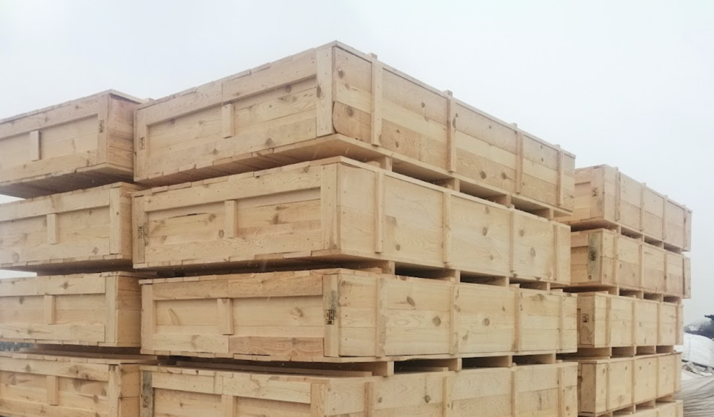 Wooden transport crates
